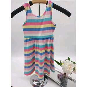 Zunie Girl's Dress XS (4/5) Sleeveless Knit Dress Rainbow New